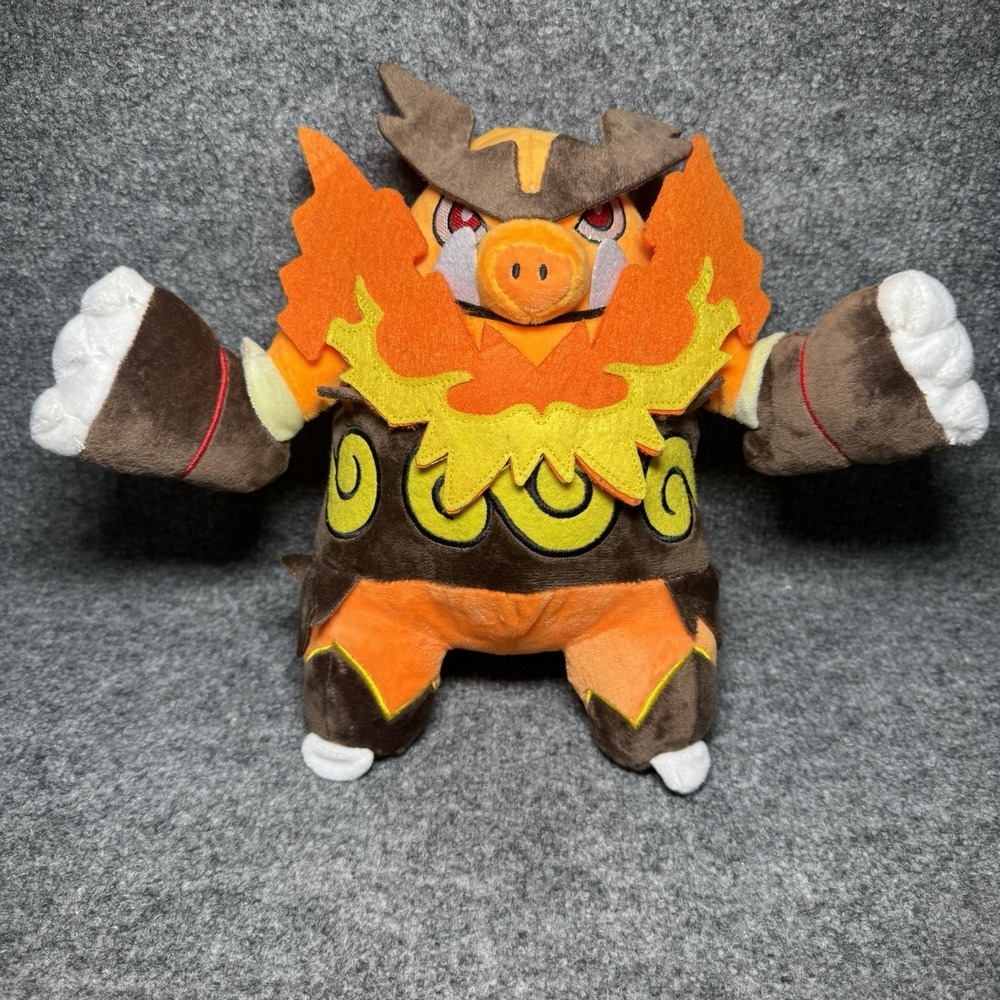 Pokemon Center Original Big Plush‎ Doll Emboar 9.5" Tall Medium Plush